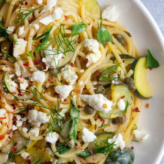 Lemon Zucchini Spaghetti