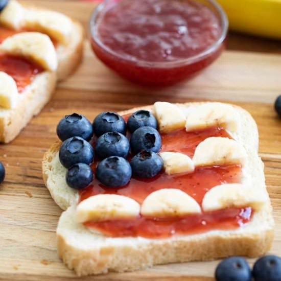4th of July Breakfast Toast