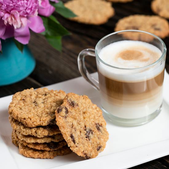 Eggless Chocolate Oatmeal Cookies