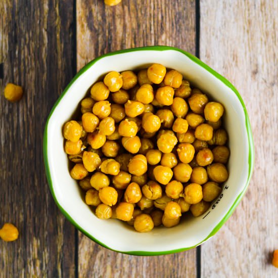 Salt and Vinegar Roasted Chickpeas