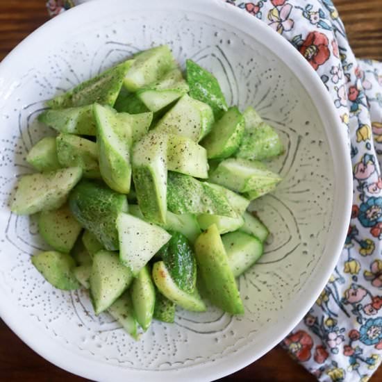 3-Ingredient Smashed Cucumbers