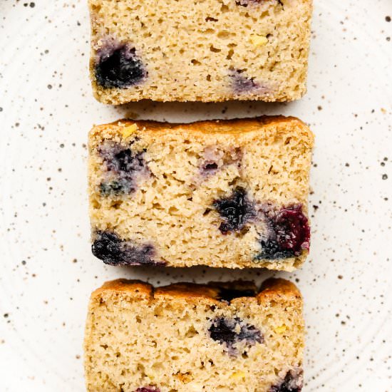 vegan blueberry lemon loaf cake