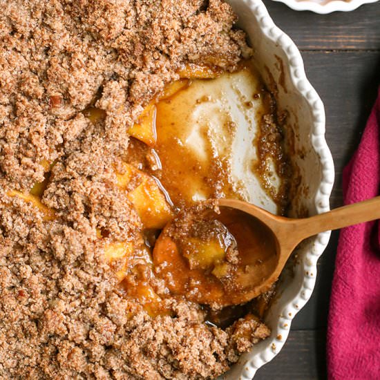 Paleo Vegan Peach Crisp