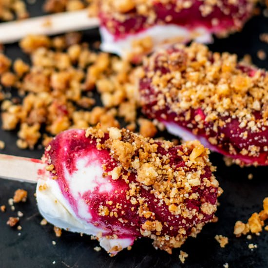 Blackberry Mascarpone Popsicles