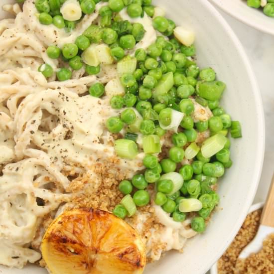 Vegan Lemony cauliflower alfredo