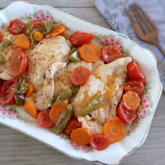 Stewed turkey steaks
