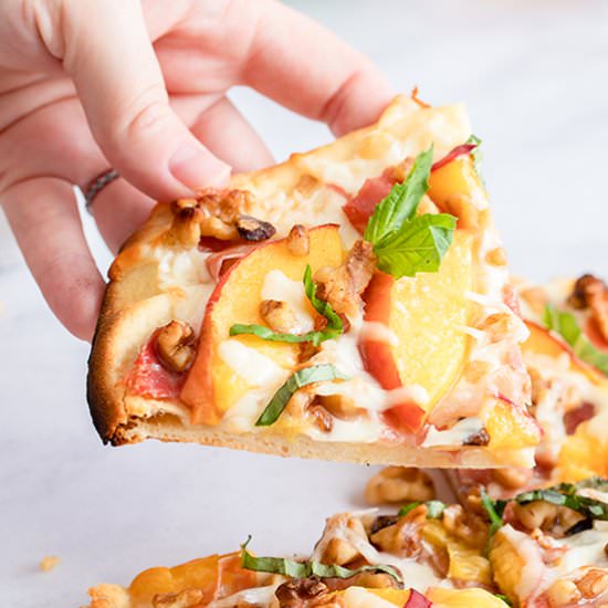 Peach and Coppa Flatbread