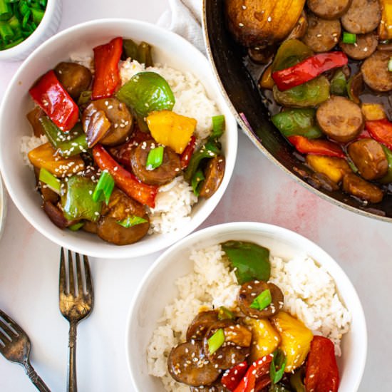 Chicken Sausage Hawaiian Bowl