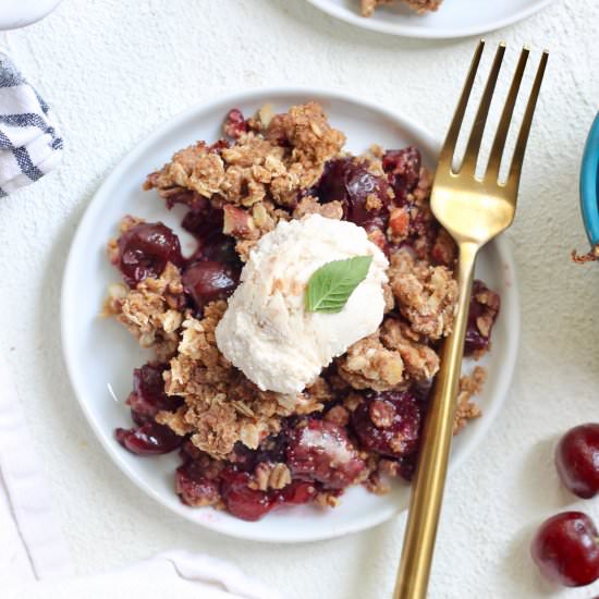 Easy Healthy Cherry Crisp