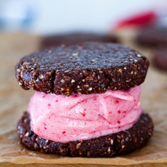 Vegan Chocolate Ice Cream Sandwich