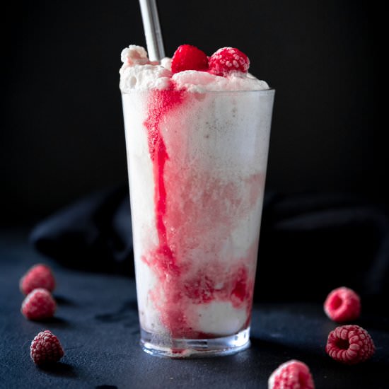 Raspberry Ginger Ice Cream Floats