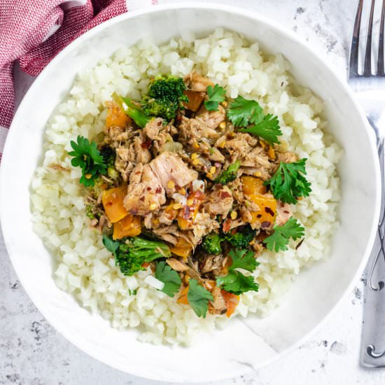 Tuna Stir Fry with Cauliflower Rice