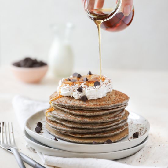 Chocolate Chip Buckwheat Pancakes