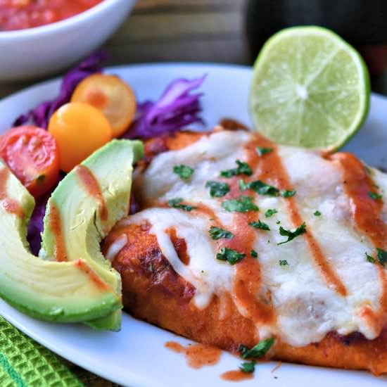 Creamy Salsa Chicken Enchiladas