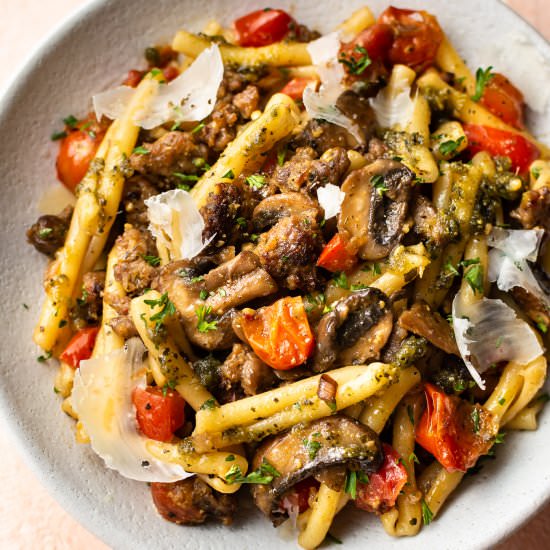 sausage pesto pasta