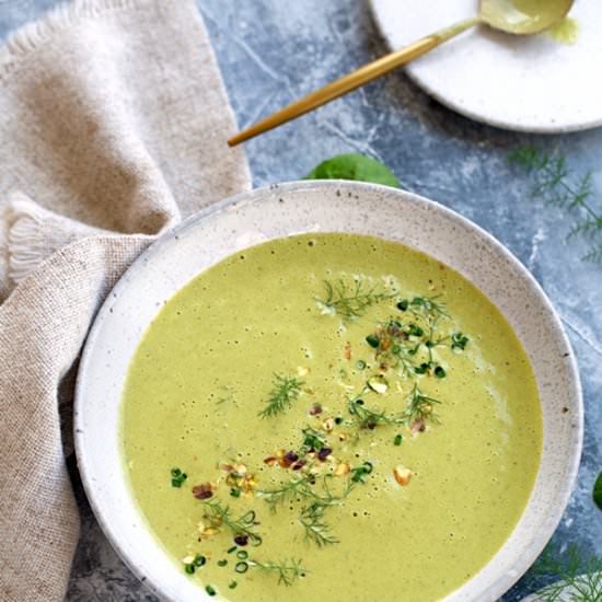 Vegan Cream of Pistachio Soup