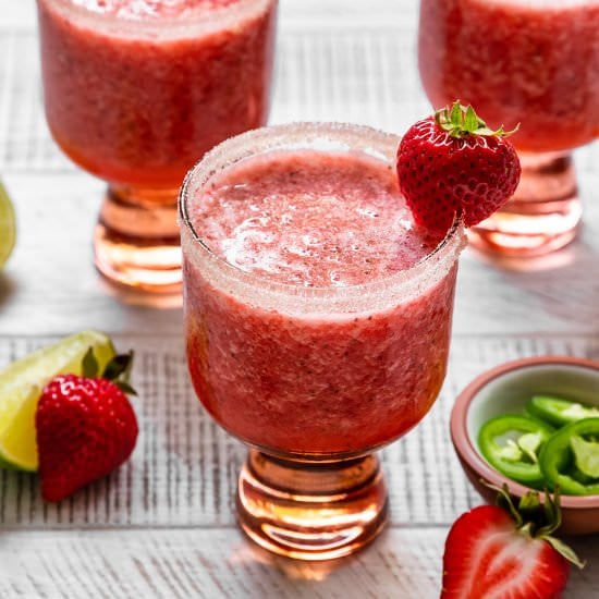 Strawberry Jalapeño Margaritas