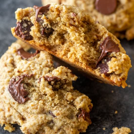Oat Flour Chocolate Chip Cookies