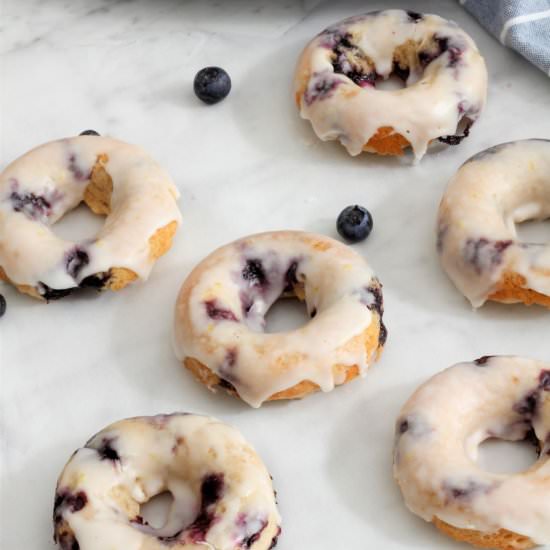 Baked Blueberry Donuts