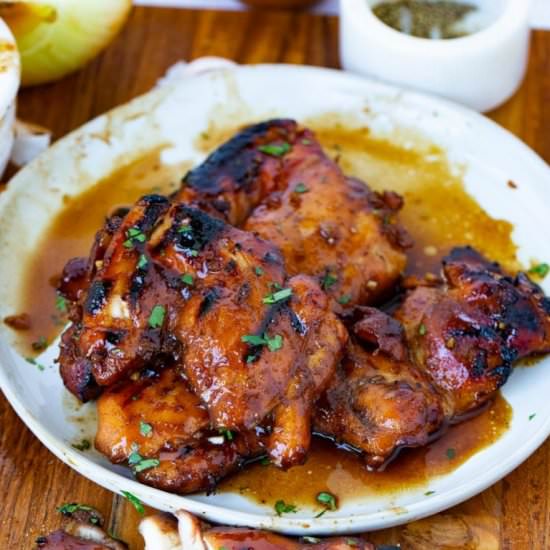 Marinated Smoked Chicken Thighs
