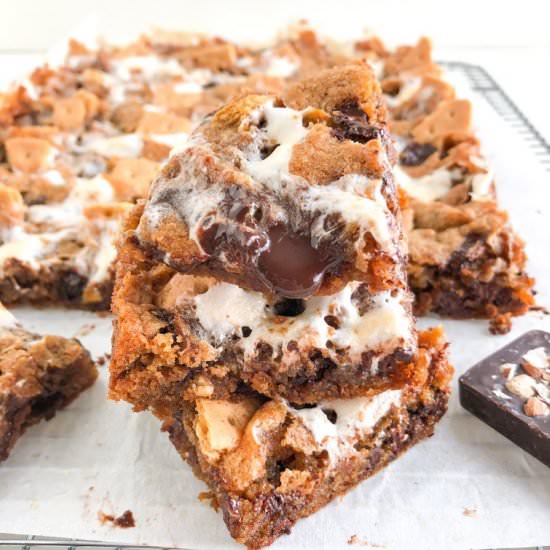 Gooey Browned Butter S’mores Bars
