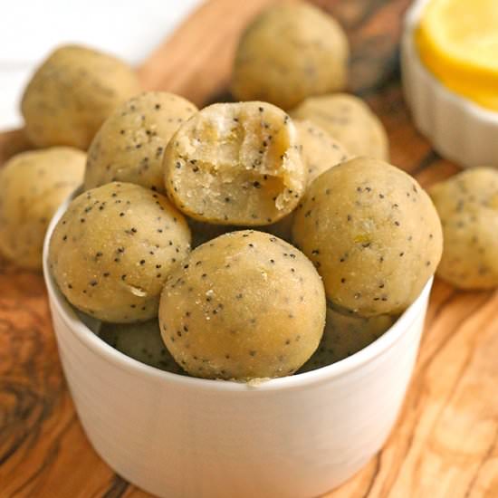Paleo Vegan Lemon Poppy Seed Bites