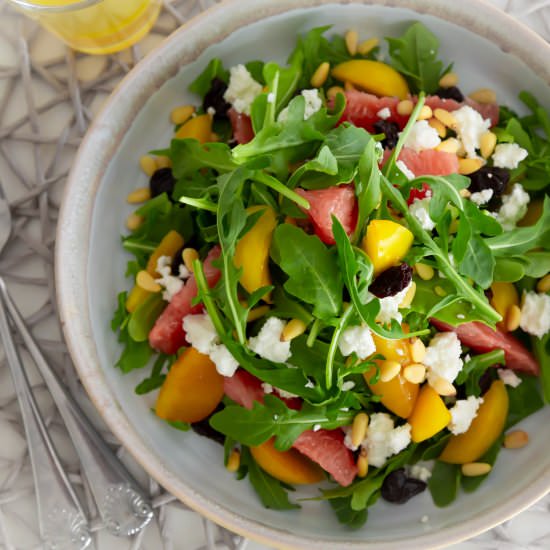 Yellow Plum & Arugula salad