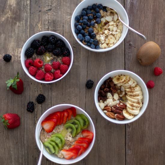 Steel Cut Oats with Berries & Fruit