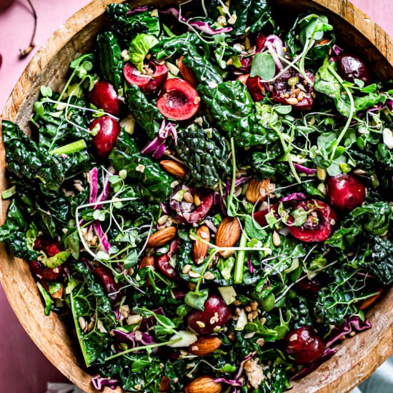 Bourbon Cherry Kale Salad