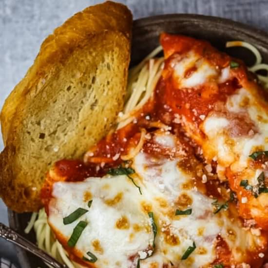 baked chicken parmesan!