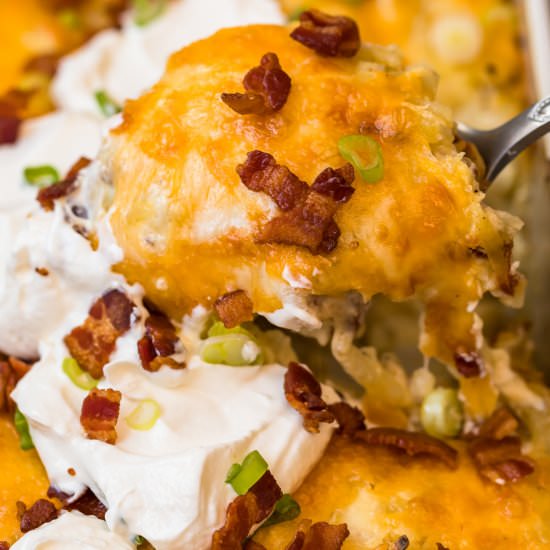 loaded hashbrown casserole!