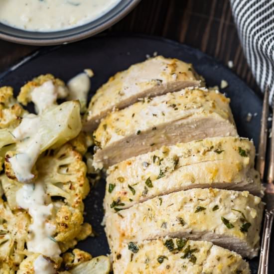 sheet pan greek chicken!