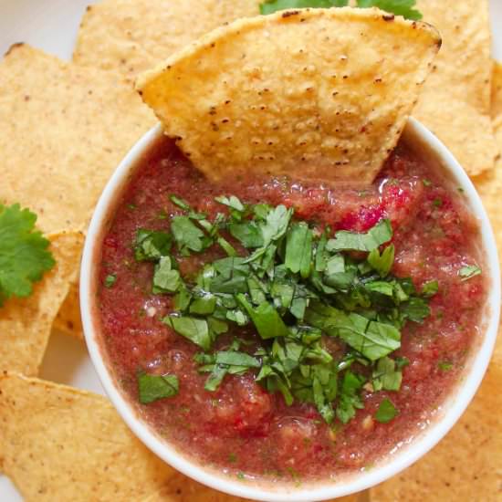 Fresh Tomatoes Blender Salsa