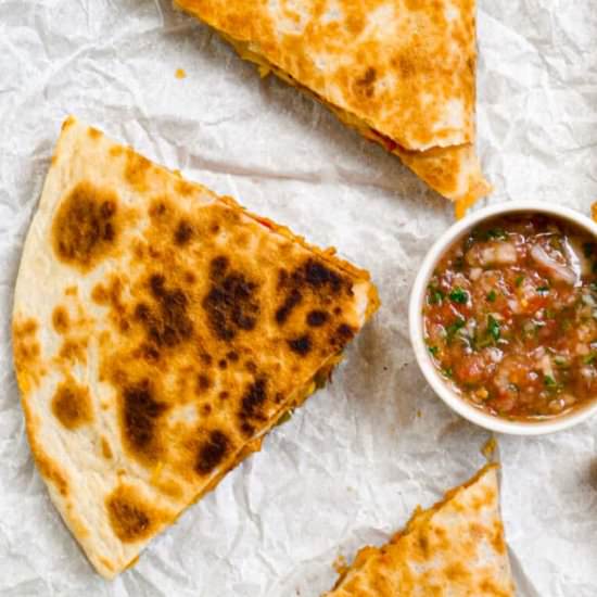 chicken quesadillas!