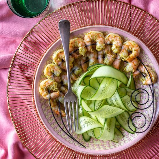 Pesto Grilled Shrimp