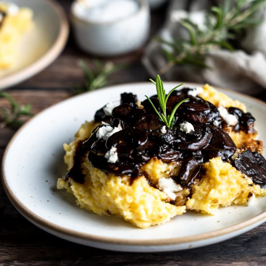 Steakhouse Mushrooms and Polenta