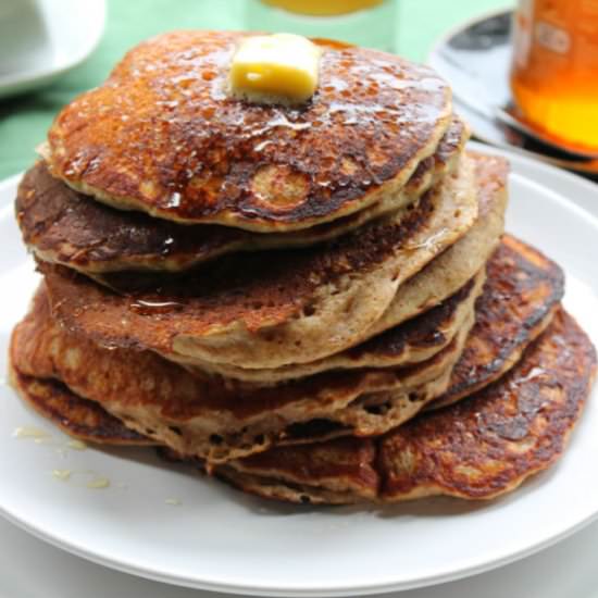 Honey Whole Wheat Pancakes