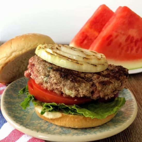 Red, White, & Blue Cheeseburgers