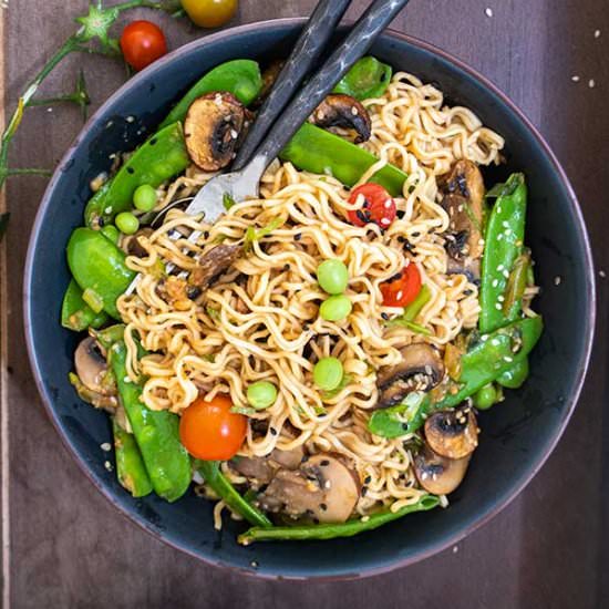 GF Miso Ramen with Sesame Mushrooms