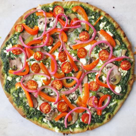 Veggie Greek Style Pizza