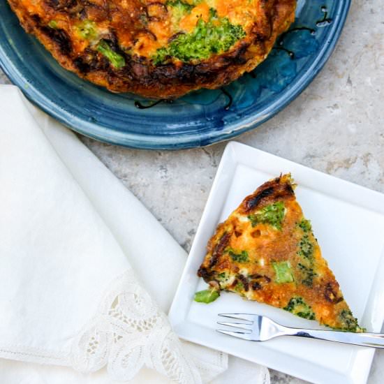 Bacon Broccoli Cheddar Frittata