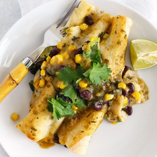 Black Bean and Spinach Enchiladas