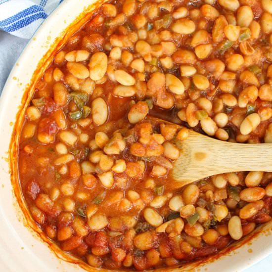 Healthier Vegetarian Baked Beans