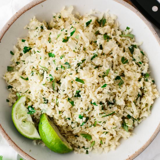 Cilantro Lime Cauliflower Rice