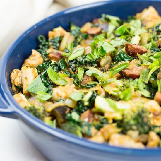 Chicken and Chorizo with Vegetables