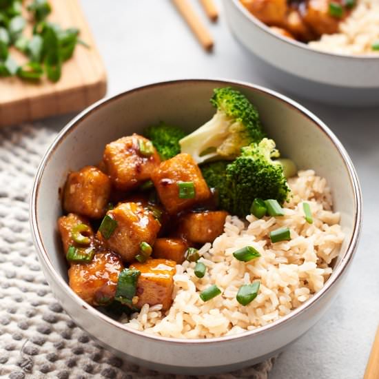 Sticky Mongolian Tofu