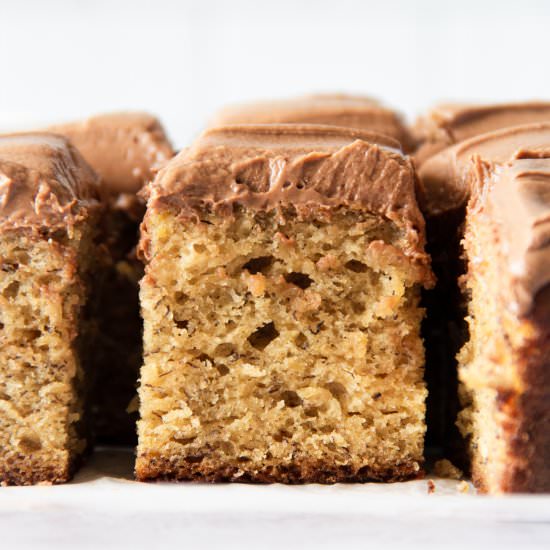 Banana Cake with Nutella Frosting