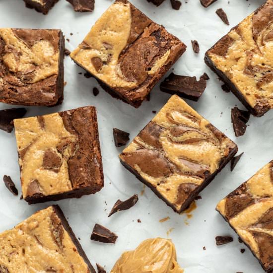 Peanut Butter Swirl Brownies