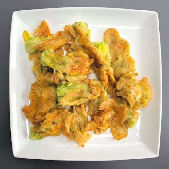 fried courgette flowers