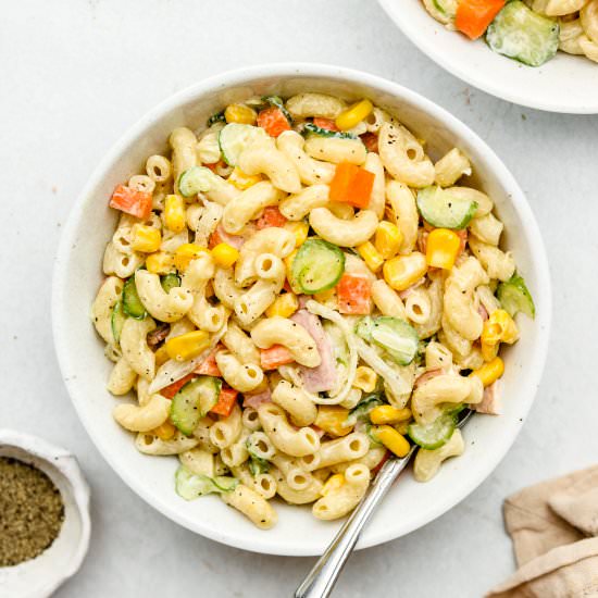 japanese macaroni salad (vegan)